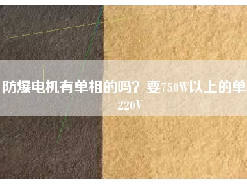 防爆電機(jī)有單相的嗎？要750W以上的單相220V