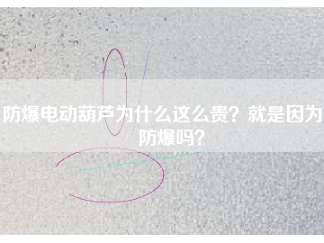 防爆電動(dòng)葫蘆為什么這么貴？就是因?yàn)槟芊辣瑔幔?></div>
                            <div   id=