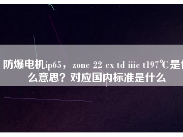 防爆電機(jī)ip65，zone 22 ex td iiic t197℃是什么意思？對(duì)應(yīng)國(guó)內(nèi)標(biāo)準(zhǔn)是什么