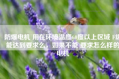 防爆電機 用在環(huán)境溫度60度以上區(qū)域 F級能達到要求么，如果不能 要求怎么樣的電機