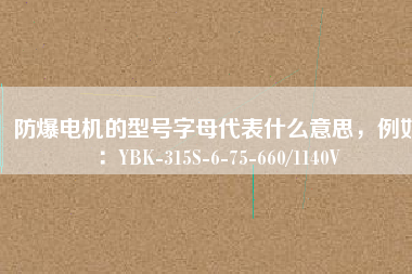 防爆電機(jī)的型號字母代表什么意思，例如：YBK-315S-6-75-660/1140V