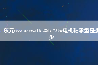 東元teco aeev-s1b 280s 75kw電機軸承型是多少