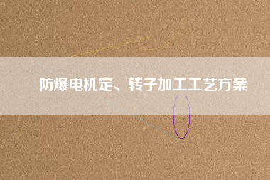 防爆電機(jī)定、轉(zhuǎn)子加工工藝方桉
